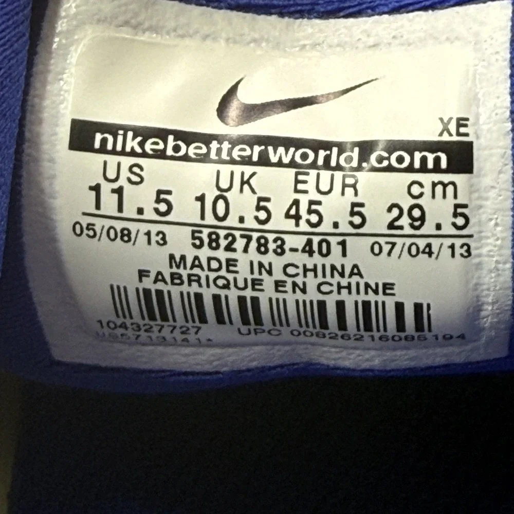 Nike Zoom Vomero+ 8 Men's Size 11.5 Blue White Running Shoes Sneakers 582784-401